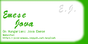 emese jova business card